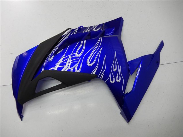 Comprare Carena Moto Kawasaki Ninja 300 EX300R 2013-2024 - Blu Nero Bianco Fiamma