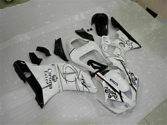 Comprare Carena Moto Yamaha YZF R1 2000-2001 - Bianco Nero Corona Extra