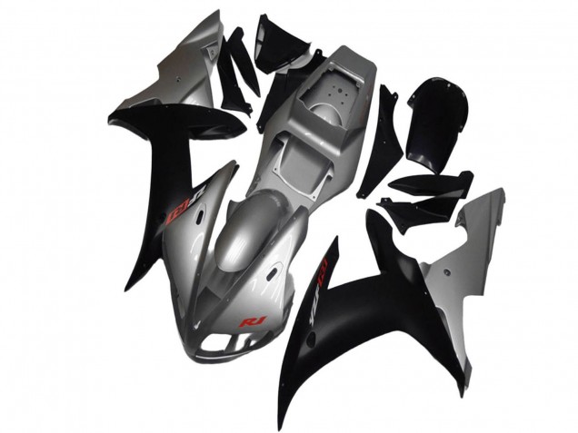 Comprare Carena Moto Yamaha YZF R1 2002-2003 - Argento Nero Opaco