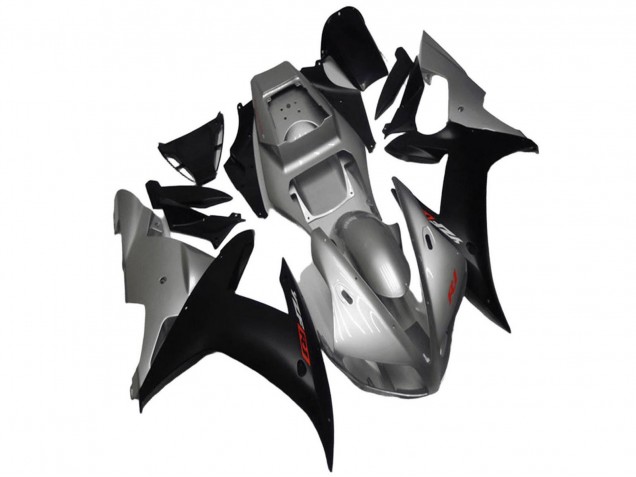 Comprare Carena Moto Yamaha YZF R1 2002-2003 - Argento Nero Opaco