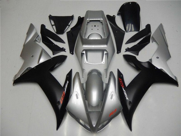 Comprare Carena Moto Yamaha YZF R1 2002-2003 - Argento Nero Opaco