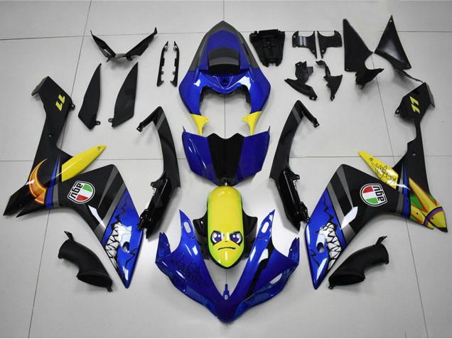 Comprare Carena Moto Yamaha YZF R1 2007-2008 - Blu Giallo Nero Squalo