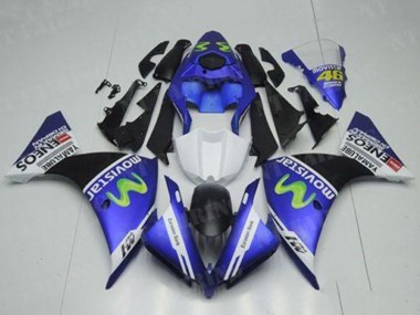 Comprare Carena Moto Yamaha YZF R1 2012-2014 - Blu Bianco Nero Verde MoviStar Yamalube ENEOS
