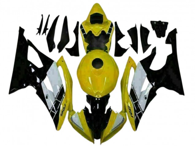 Comprare Carena Moto Yamaha YZF R6 2008-2016 - Giallo Bianco Nero Lucido