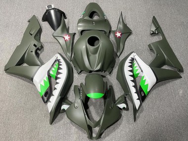 Comprare Carene Moto Honda CBR600RR 2007-2008 - Verde Militare Bianco Verde Squalo