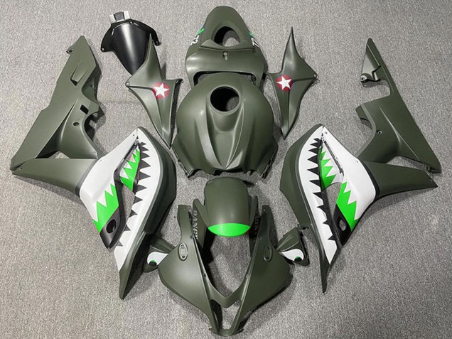 Comprare Carene Moto Honda CBR600RR 2007-2008 - Verde Militare Bianco Verde Squalo