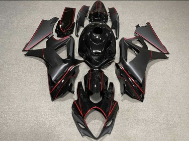 Comprare Carene Moto Suzuki GSXR 1000 2007-2008 - Nero Lucido Nero Opaco Rosso Trim