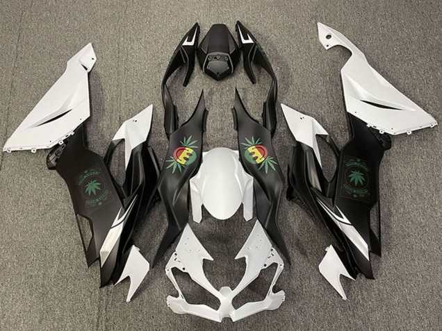 Comprare Carene Moto Kawasaki ZX6R 2019-2022 - Bianco Nero Faccina Felice