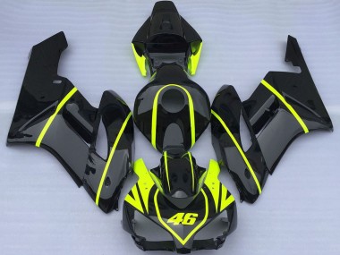 Comprare Carene Moto Honda CBR1000RR 2004-2005 - Nero Lucido Alta Visibilità Giallo 46