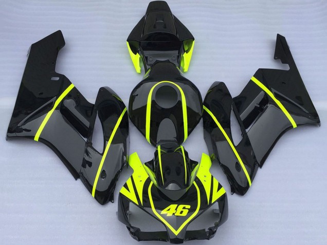 Comprare Carene Moto Honda CBR1000RR 2004-2005 - Nero Lucido Alta Visibilità Giallo 46