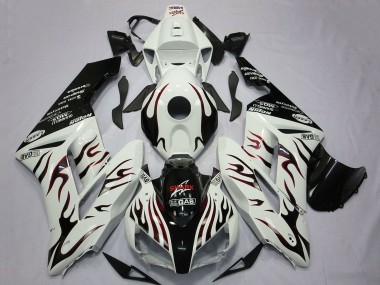 Comprare Carene Moto Honda CBR1000RR 2004-2005 - Bianco Nero Lucido Rosso Fiamma