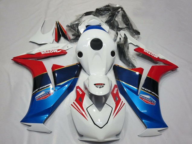 Comprare Carene Moto Honda CBR1000RR 2012-2016 - Bianco Rosso Blu Motul