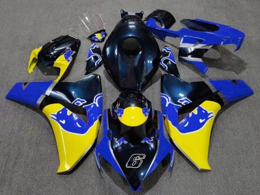 Comprare Carena Moto Honda CBR1000RR 2008-2011 - Blu Scuro Giallo Red Bull