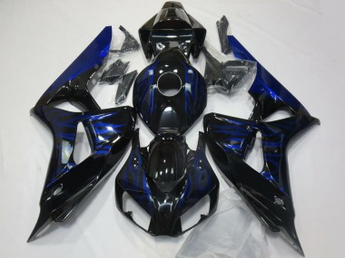 Comprare Carene Moto Honda CBR1000RR 2006-2007 - Nero Lucido Blu Fiamma