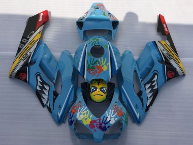 Comprare Carene Moto Honda CBR1000RR 2004-2005 - Blu Giallo Nero Rosso Squalo