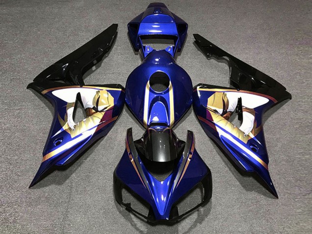 Comprare Carene Moto Honda CBR1000RR 2006-2007 - Blu Bianco Oro Nero Lucido