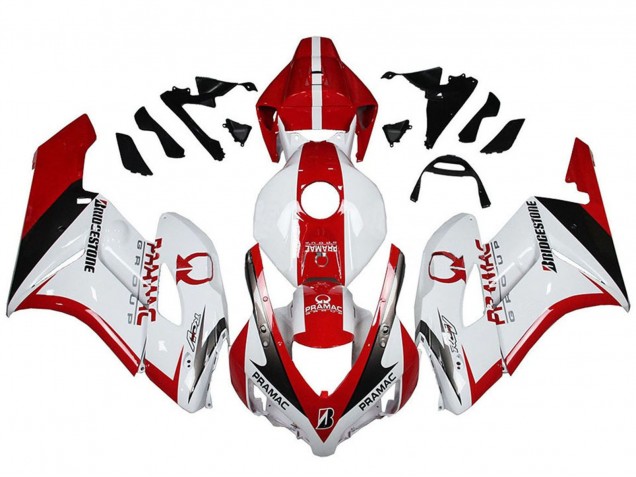 Comprare Carene Moto Honda CBR1000RR 2004-2005 - Bianco Rosso Nero Lucido Pramac Bridgestone