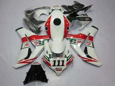 Comprare Carene Moto Honda CBR1000RR 2008-2011 - Bianco Rosso Verde Castrol 111