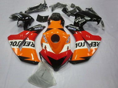 Comprare Kit Carene Moto ABS Honda CBR1000RR 2008-2011 - Arancia Bianco Rosso Nero Lucido Repsol