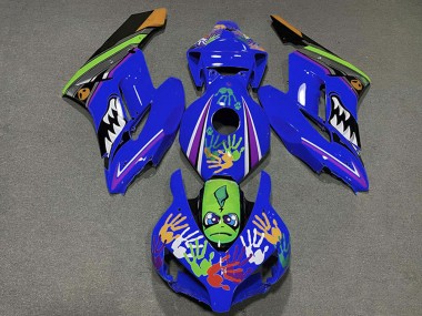 Comprare Carene Moto Honda CBR1000RR 2004-2005 - Blu Verde Arancia Nero Squalo