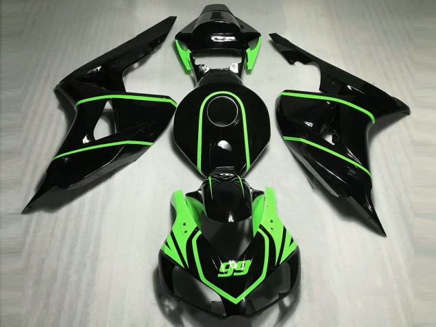 Comprare Carene Moto Honda CBR1000RR 2006-2007 - Nero Lucido Alta Visibilità Verde