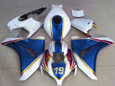 Comprare Carene Moto Honda CBR1000RR 2008-2011 - Bianco Blu Giallo Rosso 19