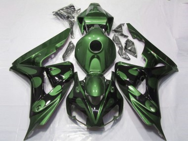 Comprare Carene Moto Honda CBR1000RR 2006-2007 - Verde Nero Lucido Fiamma