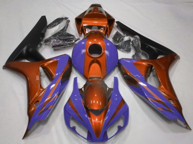 Comprare Carene Moto Honda CBR1000RR 2006-2007 - Arancia Blu Nero Opaco