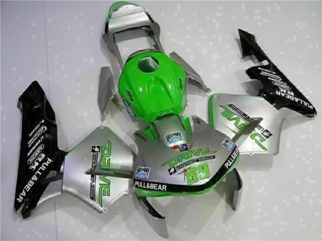 Comprare Carena Moto Honda CBR600RR 2003-2004 - Argento Verde Nero Lucido