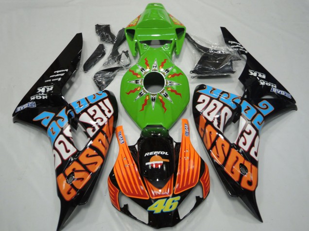Comprare Carene Moto Honda CBR1000RR 2006-2007 - Verde Arancia Blu Nero Lucido Rossi 46