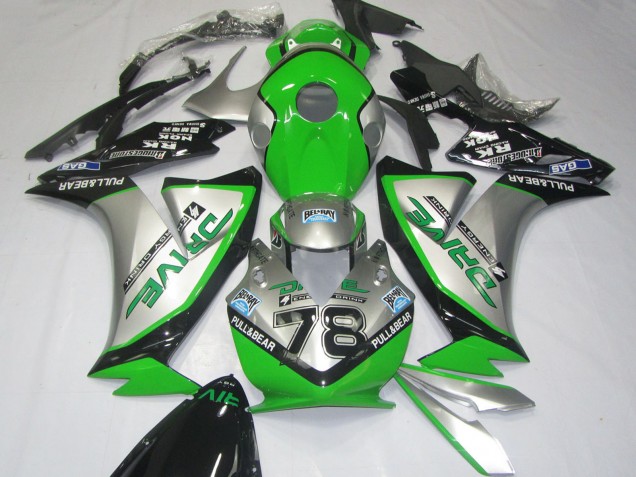 Comprare Carene Moto Honda CBR1000RR 2012-2016 - Argento Verde Nero Lucido