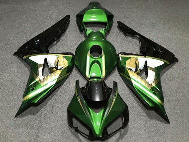 Comprare Carene Moto Honda CBR1000RR 2006-2007 - Verde Bianco Oro Nero Lucido