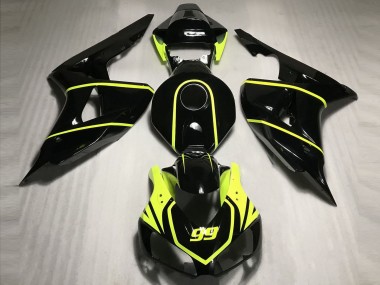 Comprare Carene Moto Honda CBR1000RR 2006-2007 - Nero Lucido Alta Visibilità Giallo 99