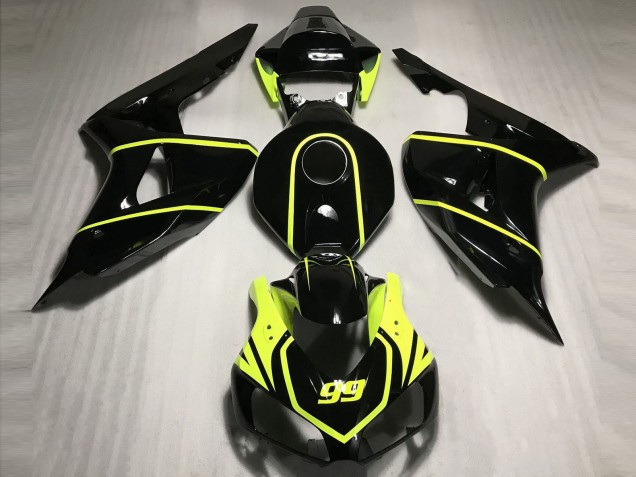 Comprare Carene Moto Honda CBR1000RR 2006-2007 - Nero Lucido Alta Visibilità Giallo 99