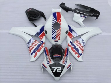 Comprare Carene Moto Honda CBR1000RR 2008-2011 - Bianco Blu Rosso HRC 72