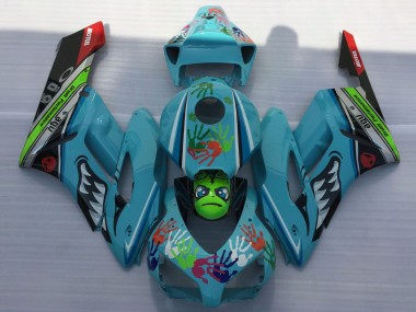 Comprare Carene Moto Honda CBR1000RR 2004-2005 - Blu Verde Nero Rosso Squalo