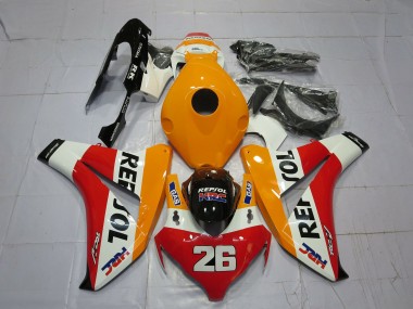 Comprare Carene Moto Honda CBR1000RR 2008-2011 - Arancia Bianco Rosso Nero Lucido Repsol 26