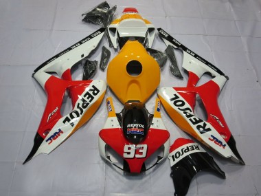 Comprare Carene Moto Honda CBR1000RR 2006-2007 - Arancia Bianco Rosso Nero Lucido Repsol HRC 93