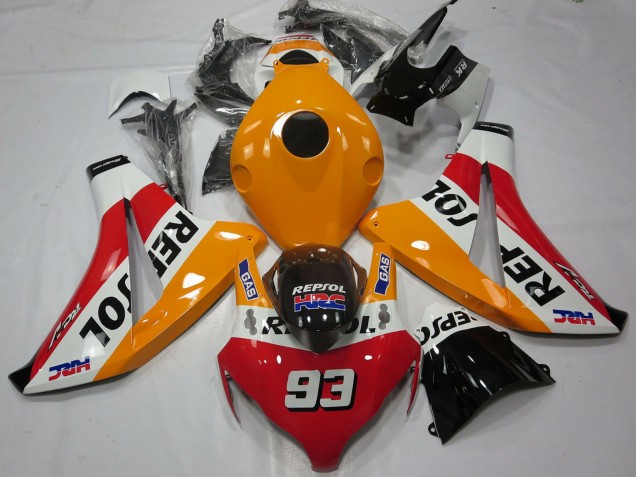 Comprare Carene Moto Honda CBR1000RR 2008-2011 - Arancia Bianco Rosso Nero Lucido Repsol 93