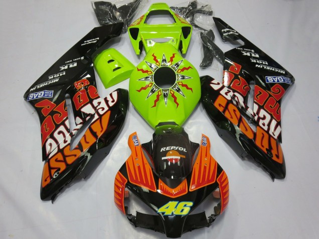 Comprare Carene Moto Honda CBR1000RR 2004-2005 - Verde Lime Arancia Nero Lucido Rossi 46