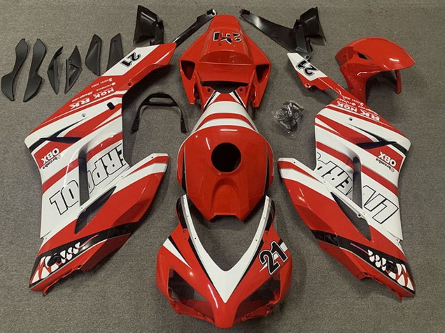 Comprare Carene Moto Honda CBR1000RR 2004-2005 - Bianco Rosso Liverpool 21