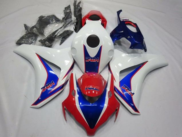 Comprare Carene Moto Honda CBR1000RR 2008-2011 - Bianco Blu Rosso HRC OEM Stile