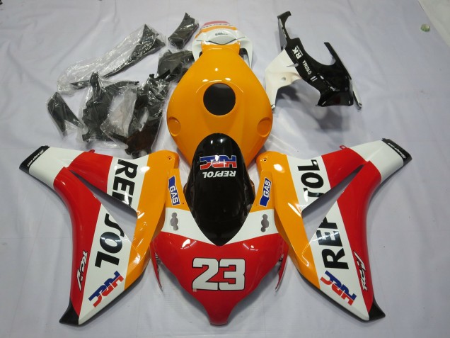 Comprare Carene Moto Honda CBR1000RR 2008-2011 - Arancia Bianco Rosso Nero Lucido Repsol 23