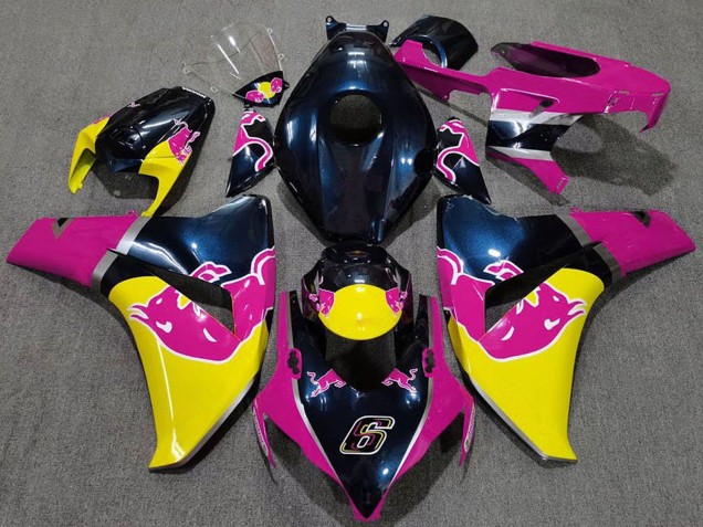 Comprare Carene Moto Honda CBR1000RR 2008-2011 - Blu Scuro Rosa Giallo Red Bull
