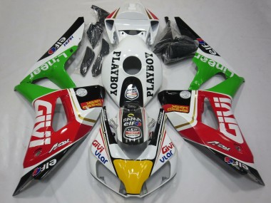Comprare Carene Moto Honda CBR1000RR 2006-2007 - Bianco Rosso Verde Giallo Nero Givi PlayBoy