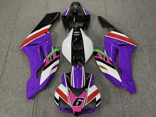 Comprare Carene Moto Honda CBR1000RR 2004-2005 - Viola Bianco Rosso Rosa Nero Lucido 6