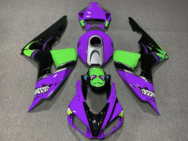 Comprare Carene Moto Honda CBR1000RR 2006-2007 - Viola Argento Verde Nero Lucido Squalo