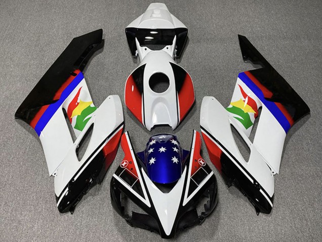 Comprare Carene Moto Honda CBR1000RR 2004-2005 - Bianco Rosso Blu Nero Lucido Stella
