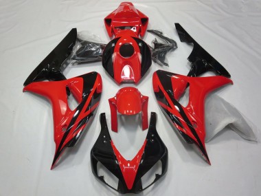 Comprare Carene Moto Honda CBR1000RR 2006-2007 - Rosso Nero Lucido OEM Stile No Decals