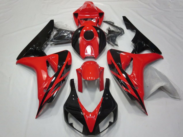 Comprare Carene Moto Honda CBR1000RR 2006-2007 - Rosso Nero Lucido OEM Stile No Decals